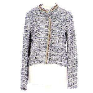 Maje Tweed Embellished Jacket Sz FR 36